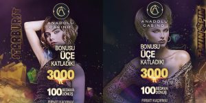 Anadolu Casino Freespin ve 3000 TL Bonus
